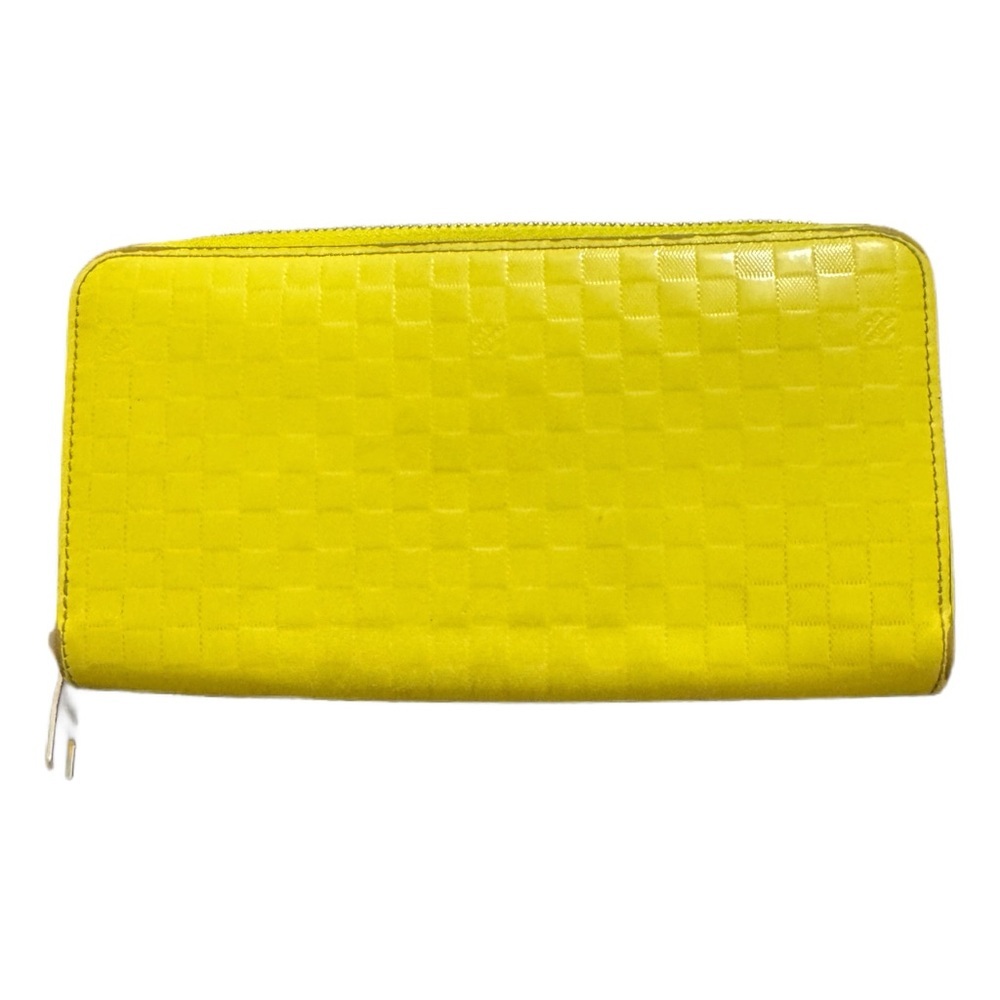 Louis Vuitton 2013 Damier Infini Zippy Wallet (RARE) Yellow with LV Dustbag